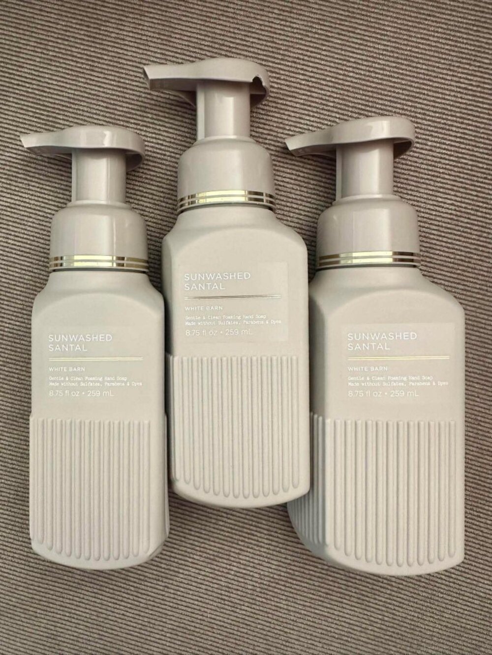 BBW Sunwashed Santal Foaming Hand Soap Lot of 3 *NEW* Pump Flaw